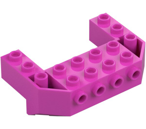 LEGO Dark Pink Train Front Wedge 4 x 6 x 1.7 Inverted with Studs on Front Side (87619)