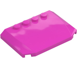 LEGO Dark Pink Wedge 4 x 6 Curved (52031)