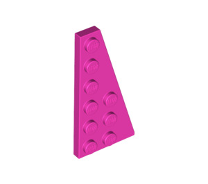 LEGO Dark Pink Wedge Plate 3 x 6 Wing Right (54383)