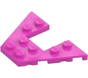 LEGO Rosa scuro Cuneo Piastra 4 x 6 con 2 x 2 Ritaglio (29172 / 47407)