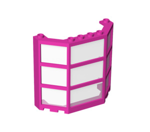 LEGO Dark Pink Window Bay 3 x 8 x 6 with Clear Glass (30185 / 76029)