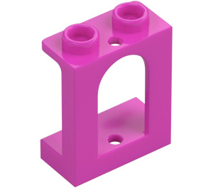 LEGO Dark Pink Window Frame 1 x 2 x 2 with Arched Opening (90195)