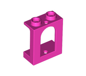 LEGO Dark Pink Window Frame 1 x 2 x 2 with Arched Opening (90195)