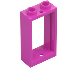 LEGO Dark Pink Window Frame 1 x 2 x 3 without Sill (3662 / 60593)