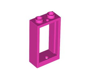 LEGO Dark Pink Window Frame 1 x 2 x 3 without Sill (3662 / 60593)