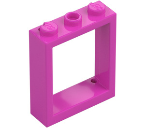 LEGO Dark Pink Window Frame 1 x 3 x 3 (51239)