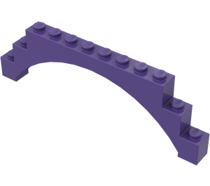 LEGO Dark Purple Arch 1 x 12 x 3 with Raised Arch and 5 Cross Supports (18838 / 30938)
