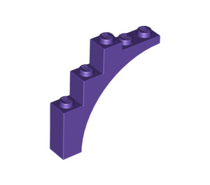 LEGO Dark Purple Arch 1 x 5 x 4 Regular Bow, Unreinforced Underside (2339 / 14395)