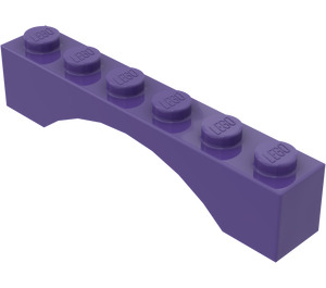 LEGO Donkerpaars Boog 1 x 6 Doorlopende boog (3455)