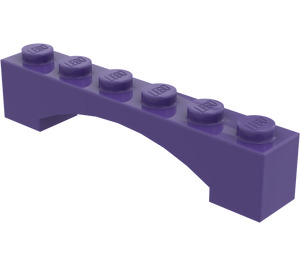 LEGO Dark Purple Arch 1 x 6 Raised Bow (92950)