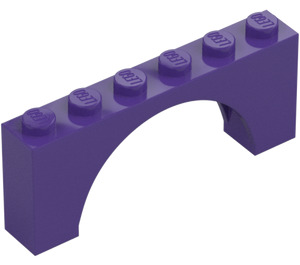 LEGO Dunkelviolett Bogen 1 x 6 x 2 Mittlere Dicke oben (15254)