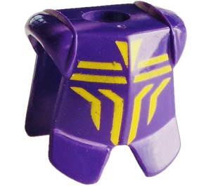 LEGO Dark Purple Armor Breastplate with Leg Protection with Danju Yellow Lines (2587 / 49261)