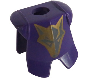 LEGO Morado oscuro Armadura Breastplate con Pierna Protection con Gold Lobo (2587 / 53218)