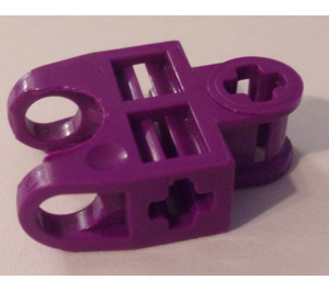 LEGO Dark Purple Ball Connector with Perpendicular Axleholes and Vents and Side Slots (32174)