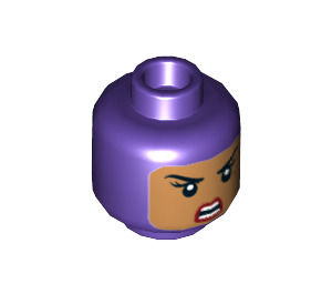 LEGO Dark Purple Batgirl Minifigure Head (Recessed Solid Stud) (3626 / 34426)