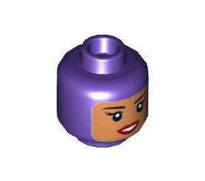 LEGO Violet foncé Batgirl - Smiling Minifigure Diriger (Goujon solide encastré) (3626 / 29423)