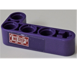 LEGO Dark Purple Beam 2 x 4 Bent 90 Degrees, 2 and 4 holes with No Step - left side Sticker (32140)