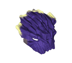 LEGO Dark Purple Bionicle Mask with Transparent Neon Green Back (25531)