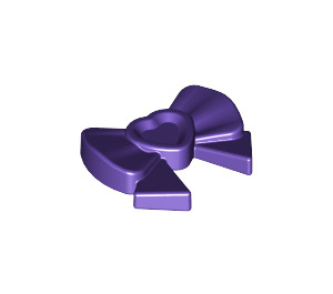 LEGO Dark Purple Bow with Heart Knot (11618)