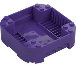 LEGO Dunkelviolett Box 8 x 8 x 2 (65129)