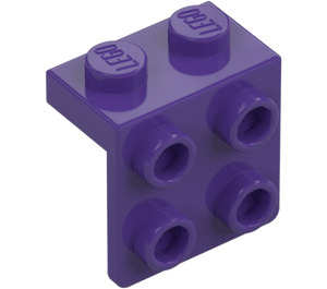 LEGO Dark Purple Bracket 1 x 2 with 2 x 2 (21712 / 44728)