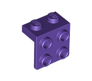 LEGO Donkerpaars Beugel 1 x 2 met 2 x 2 (21712 / 44728)