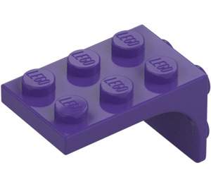 LEGO Mørke lilla Beslag 3 x 2 med Plade 2 x 2 Downwards (69906)