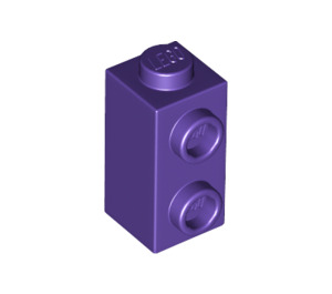 LEGO Violet foncé Brique 1 x 1 x 1.6 avec Deux Goujons latéraux (32952)