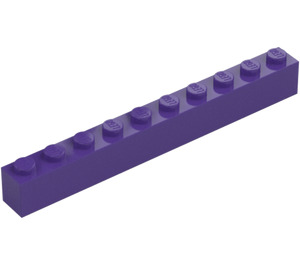 LEGO Dunkelviolett Stein 1 x 10 (6111)