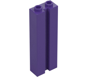 LEGO Dark Purple Brick 1 x 2 x 5 with Groove (88393)