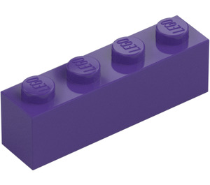 LEGO Mørk lilla Kloss 1 x 4 (3010 / 6146)