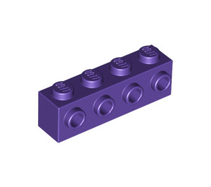 LEGO Dunkelviolett Backstein 1 x 4 mit 4 Bolzen auf Eins Seite (30414)