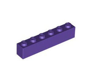 LEGO Donkerpaars Steen 1 x 6 (3009)