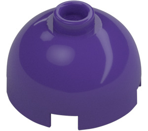 LEGO Dark Purple Brick 2 x 2 Round with Dome Top (Hollow Stud, Axle Holder) (3262 / 30367)