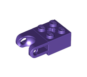 LEGO Dark Purple Brick 2 x 2 with Ball Socket and Axlehole (Wide Socket) (92013)
