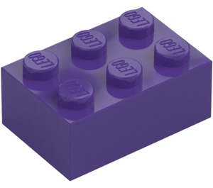 LEGO Dunkelviolett Stein 2 x 3 (3002)