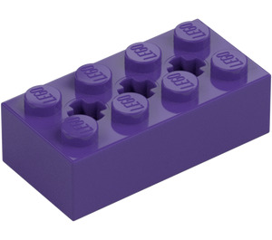 LEGO Dark Purple Brick 2 x 4 with Axle Holes (39789)