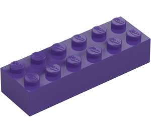 LEGO Тъмно лилаво Тухла 2 x 6 (2456 / 44237)