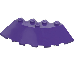 LEGO Dark Purple Brick 6 x 6 Round (25°) Corner (95188)