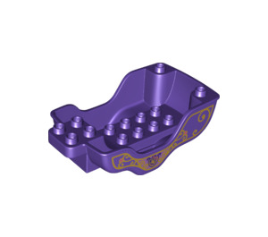 LEGO Dark Purple Carriage with Gold swirly pattern on side (26406)
