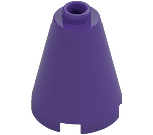 LEGO Viola scuro Cono 2 x 2 x 2 (Perno aperto) (3942 / 14918)