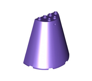 LEGO Dark Purple Cone 8 x 4 x 6 Half (47543 / 48310)