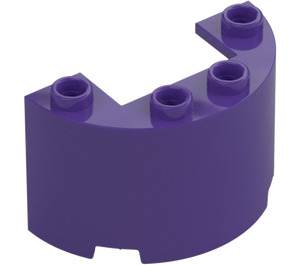 LEGO Viola scuro Cilindro 2 x 4 x 2 Metà (24593 / 35402)