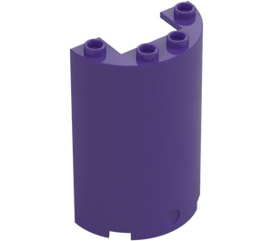 LEGO Viola scuro Cilindro 2 x 4 x 5 Metà (35313 / 85941)