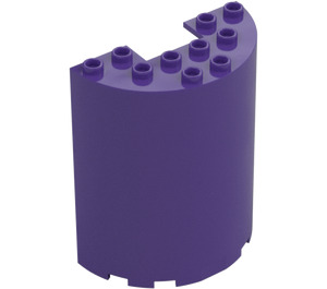 LEGO Ciemny fiolet Cylinder 3 x 6 x 6 Połowa (35347 / 87926)