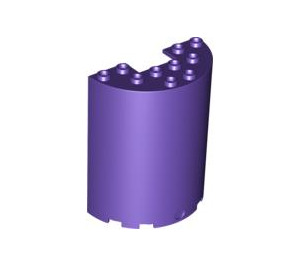 LEGO Dark Purple Cylinder 3 x 6 x 6 Half (35347 / 87926)