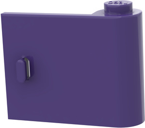 LEGO Viola scuro Porta 1 x 3 x 2 Destra con cerniera piena (3188)