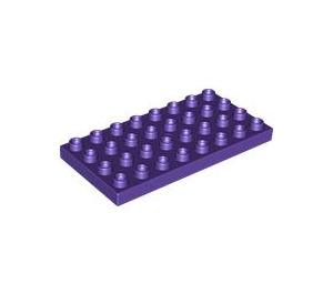 LEGO Dark Purple Duplo Plate 4 x 8 (4672 / 10199)