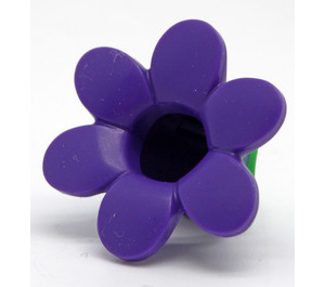 LEGO Dark Purple Flower Costume Head Cover with Green Back (35762)