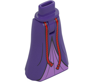 LEGO Dark Purple Friends Hip with Long Skirt with Red Drawstrings (Thin Hinge) (36187)